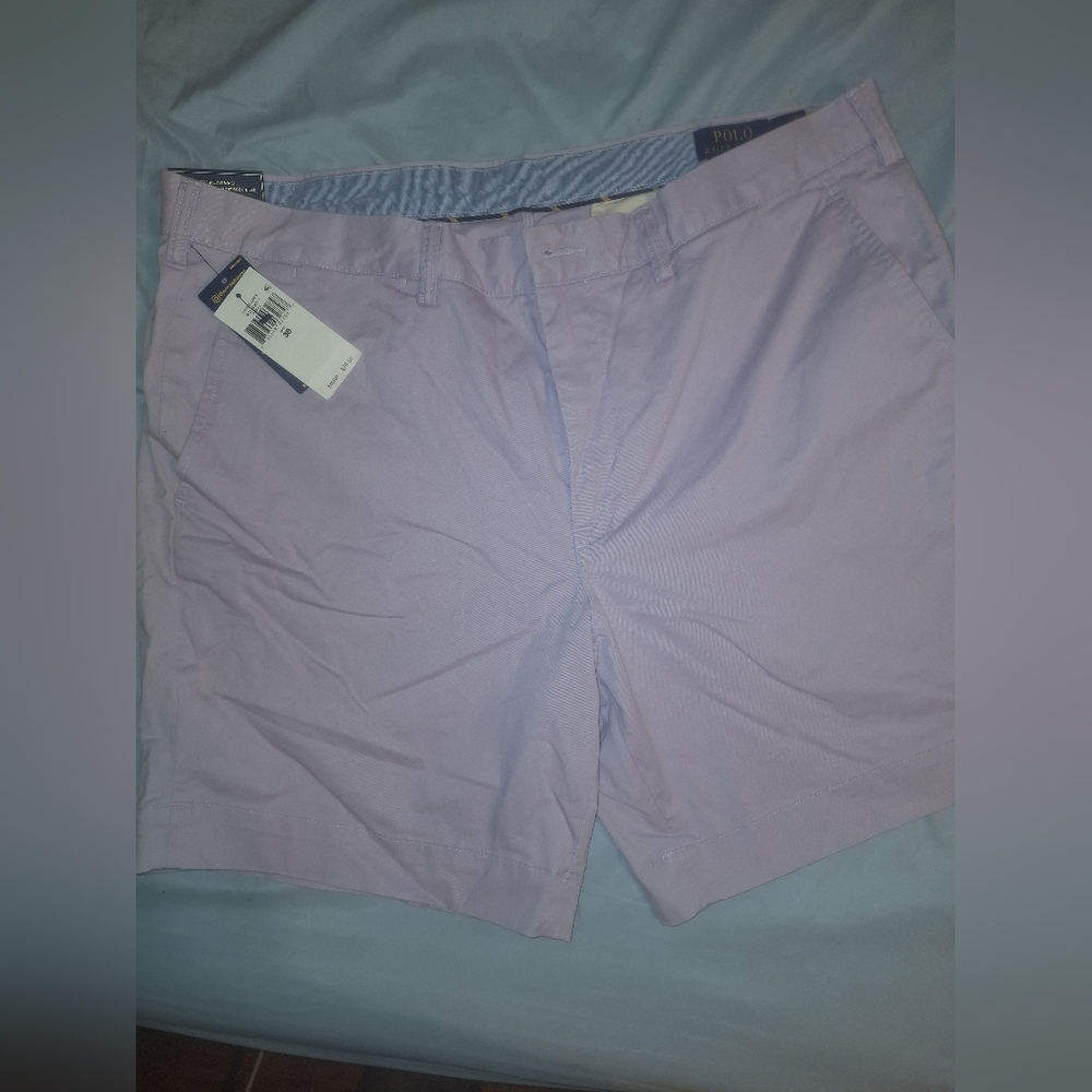 Polo by Ralph Lauren Men's Lavender Flat Front Shorts